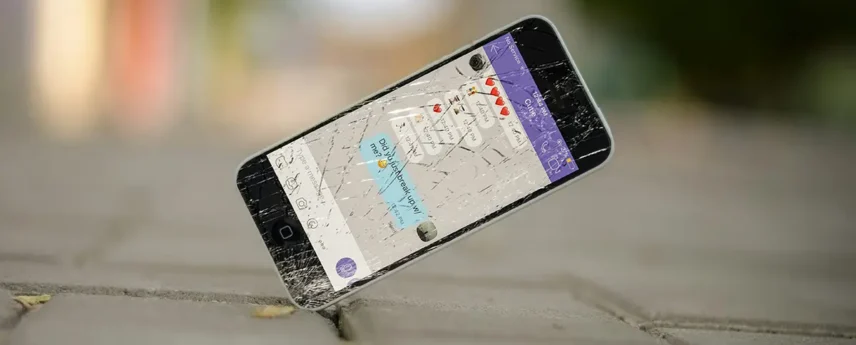 smashed phone screen